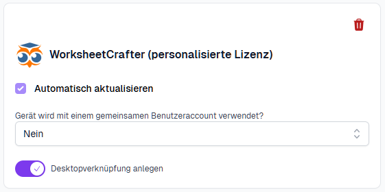 App mit Auto-Updates aktiv