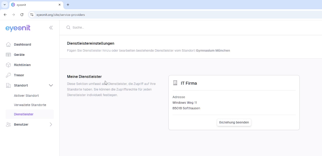 Bestätigter Dienstleister